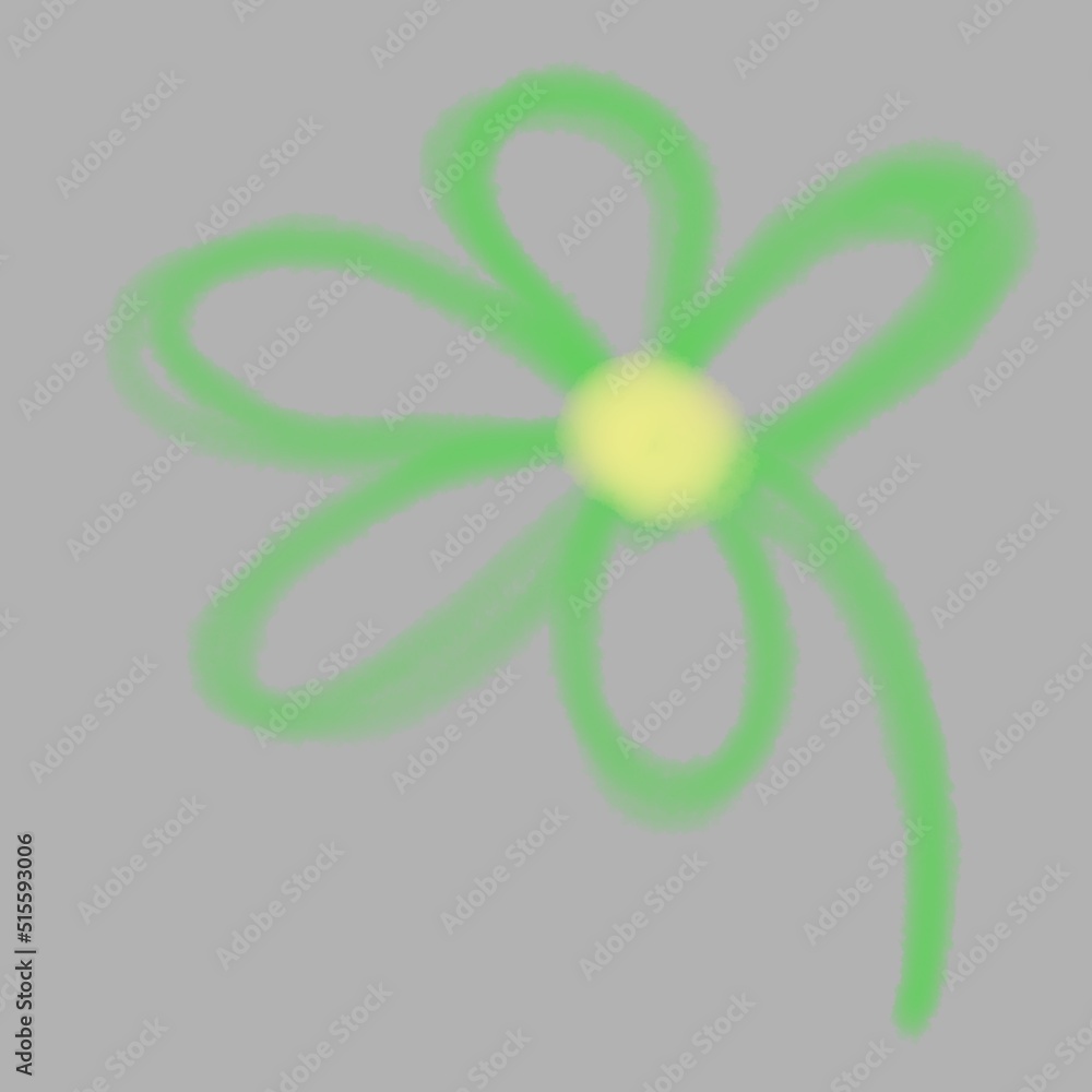 green flower on a gray background green flower on a gray background