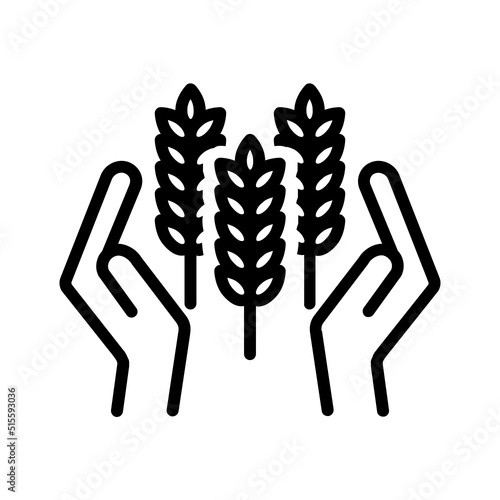 Black line icon for Agro
