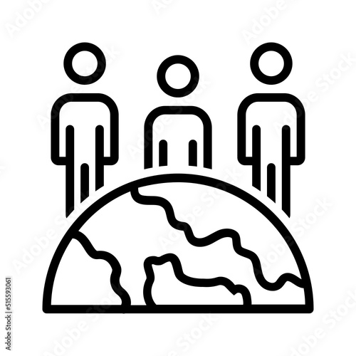Black line icon for Human