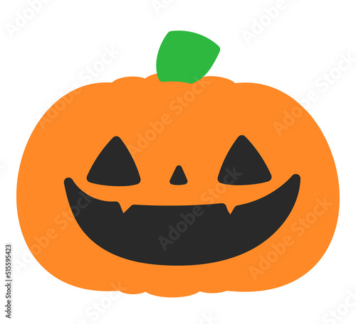 ハロウィンのカボチャ、ジャック・オー・ランタンのイラスト。
