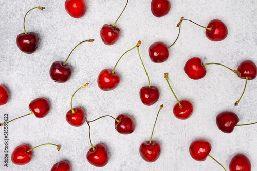 Cherries on the vintage background