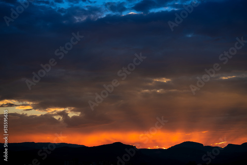 sunset over the mountains © banusevim