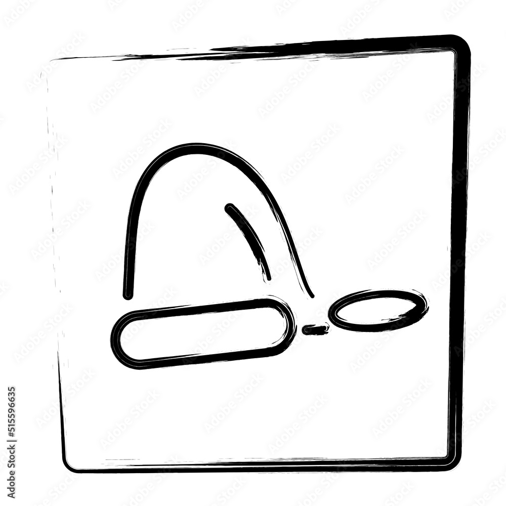 Santa hat icon. Brush frame. Vector illustration. Santa hat icon. Brush frame. Vector illustration.