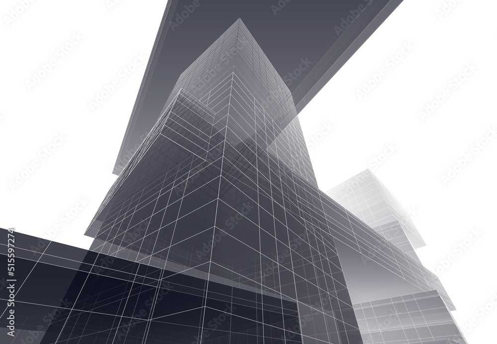 Abstract modern architecture 3d rendering Abstract modern architecture 3d rendering