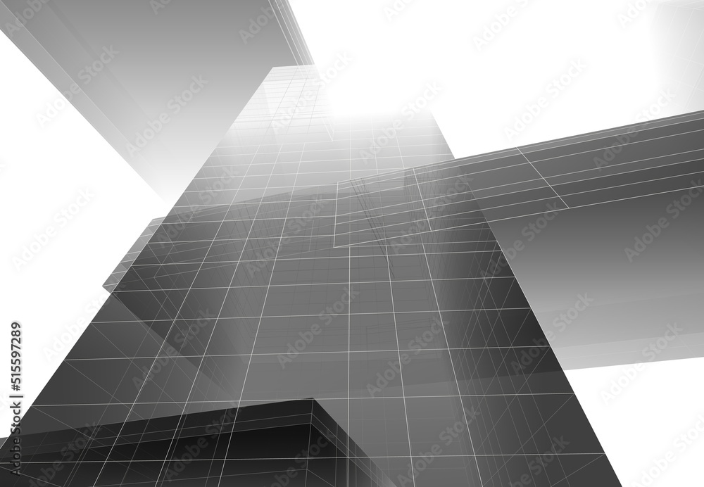 Abstract modern architecture 3d rendering Abstract modern architecture 3d rendering