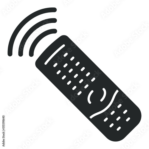 Infrared remote control for tv - vector sign, web icon, illustration on white background, glyph style photo