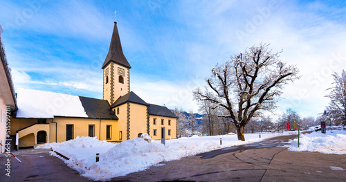 Ossiach Abbey, a former Benedictine monastery on the southern shore of Lake Ossiach in Carinthia, Austria