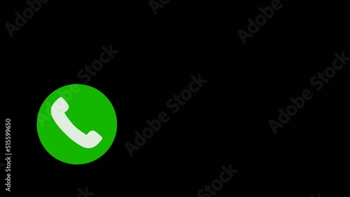 incoming voice call animation illustration