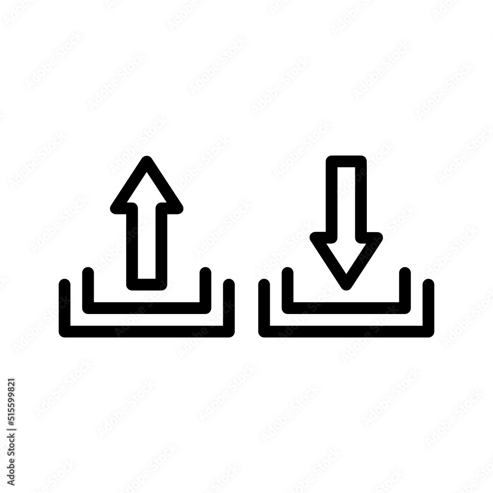 Black line icon for Export import Black line icon for Export import