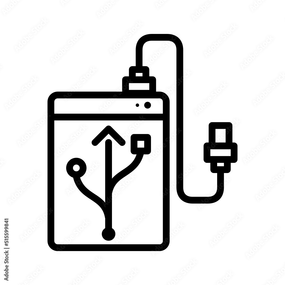 Black line icon for External Black line icon for External