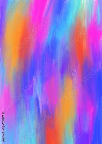 Wallpaper Mural Multicolored oil painting illustration.Illustration for background and wallpaper. Torontodigital.ca