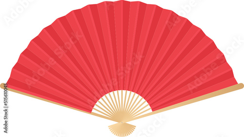 Colored japan folding fan vector illustration 