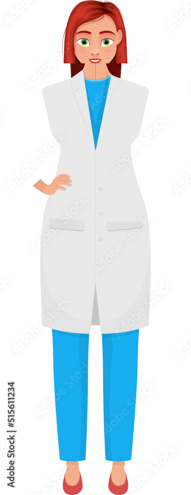 Woman medic clipart design illustration