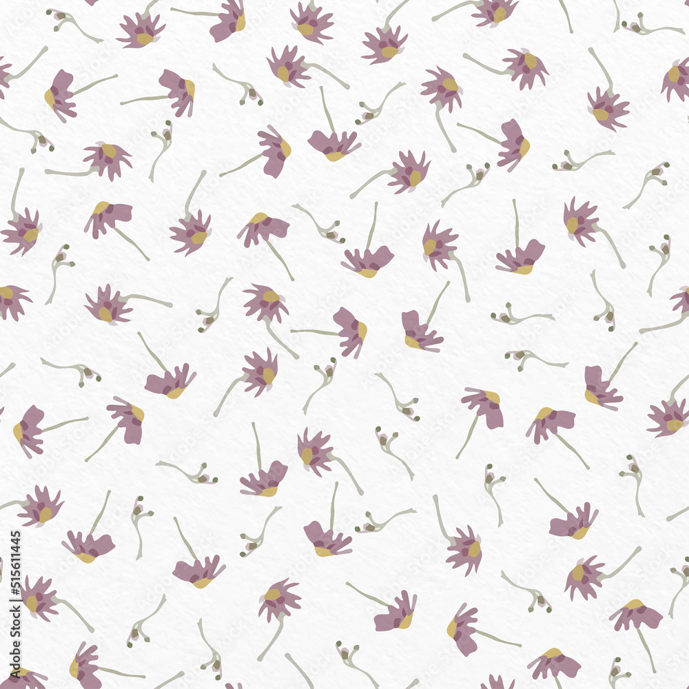seamless tiny hand drawn pink flowers pattern on paper texture background , greeting card or fabric seamless tiny hand drawn pink flowers pattern on paper texture background , greeting card or fabric