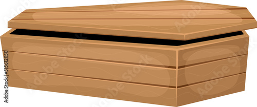 Wooden coffin clipart design illustration