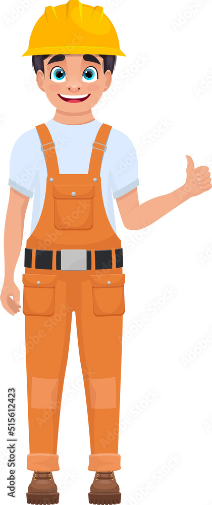 Boy worker clipart design illustration