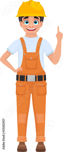 Boy worker clipart design illustration