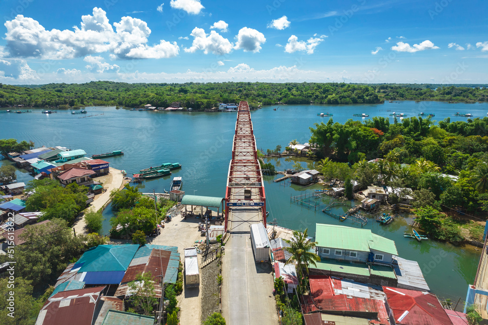 Anda, Pangasinan, Philippines Aerial of the Anda Bridge connecting