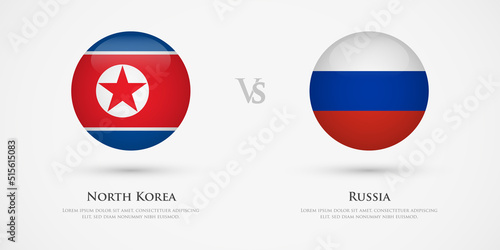 North Korea vs Russia country flags template. The concept for game, competition, relations, friendship, cooperation, versus. Free Download North Korea vs Russia country flags template. The concept for game, competition, relations, friendship, cooperation, versus. - GFXLoad