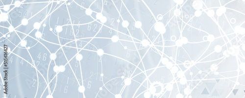 Neural network concept. Connected cells with links. High technology process. Abstract background