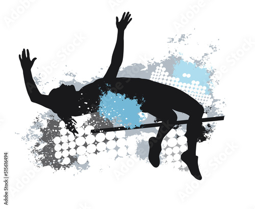 Athletics sport graphic with dynamic background.