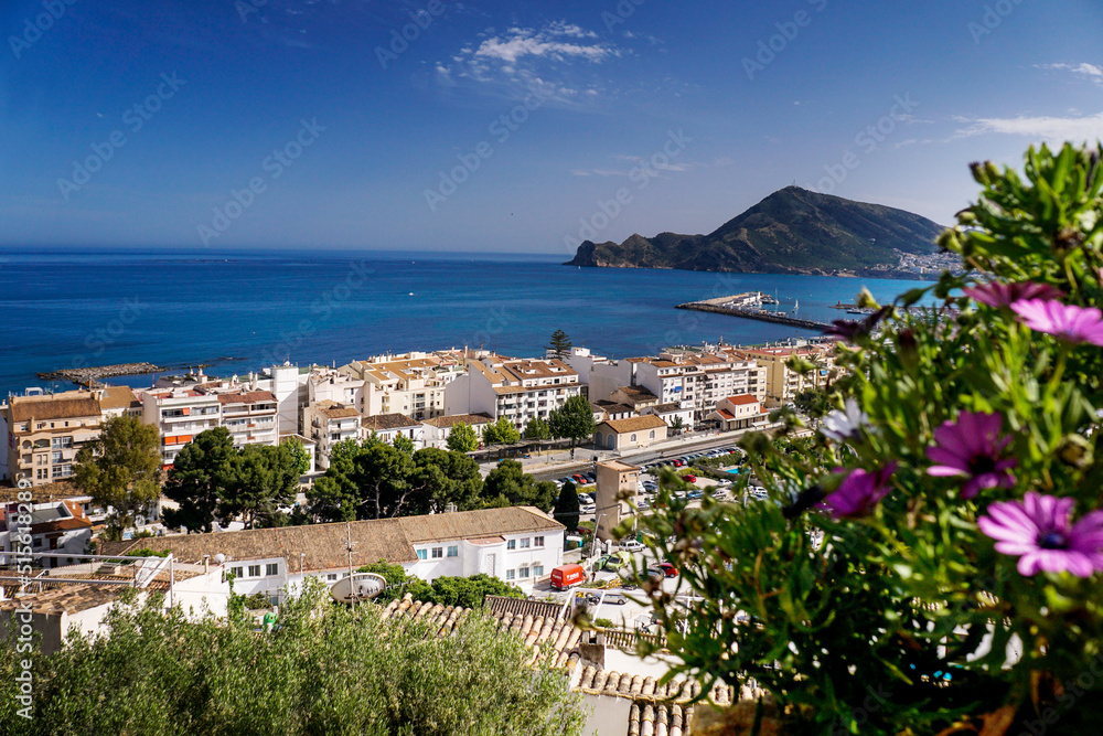 Panorama of the Costa Blanca from the overlook point in Altea, Spain