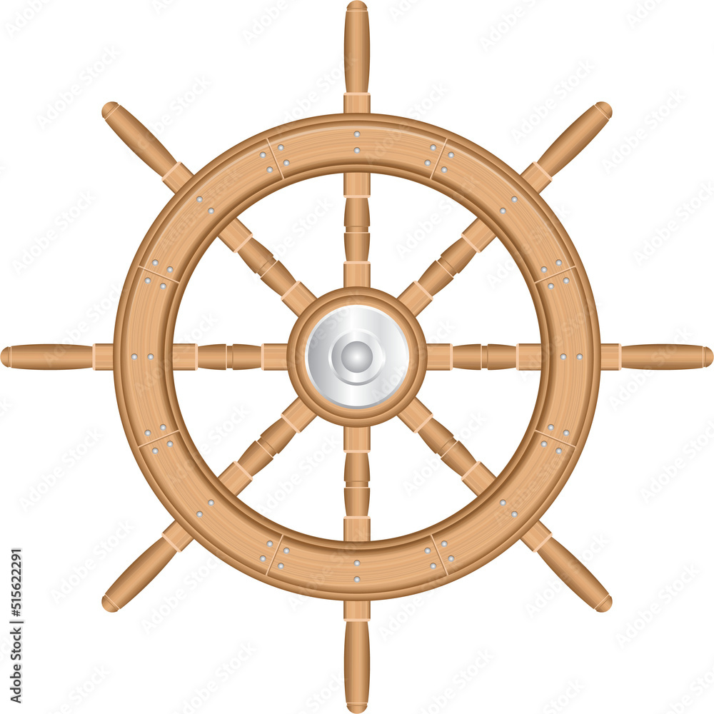 Wooden ship wheel clip art