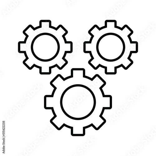Configuration, gear line icon. Outline vector.