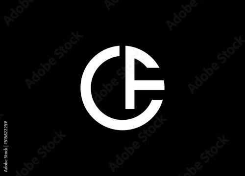 cf latter vector logo abstrack templete
