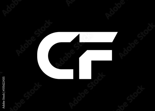 cf latter vector logo abstrack templete