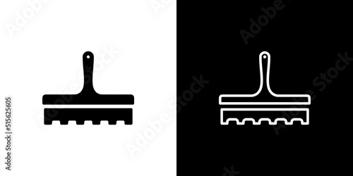 Stylish putty knife icon