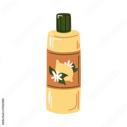 Kolonya (from Turkish: cologne) lemon flavor cologne. Vector illustration.