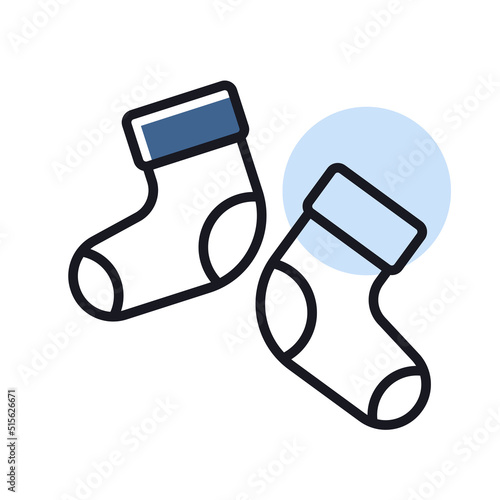 Baby socks bootees vector isolated icon