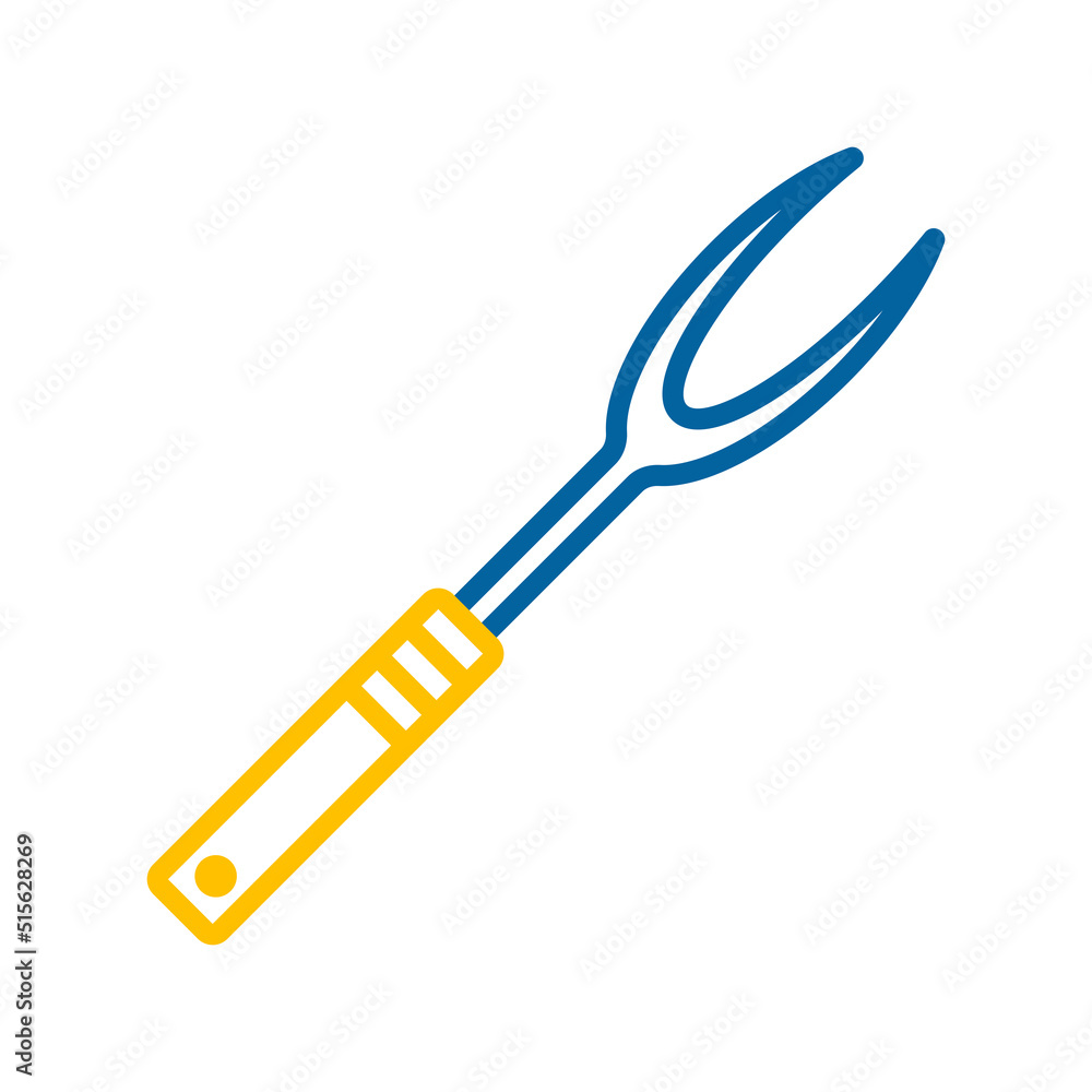 Big kitchen fork vector icon. Kitchen appliances Big kitchen fork vector icon. Kitchen appliances