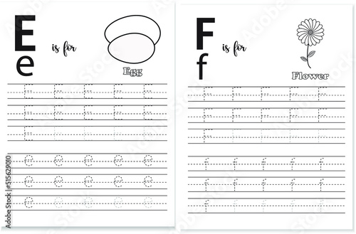 Alphabet tracing worksheet 
