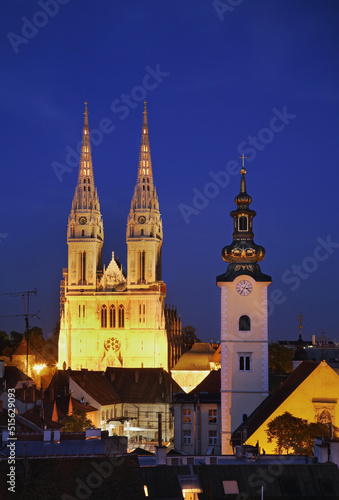 Cathedral of St. Stephen and church of St, Mary in Zagreb. Croatia © Andrey Shevchenko