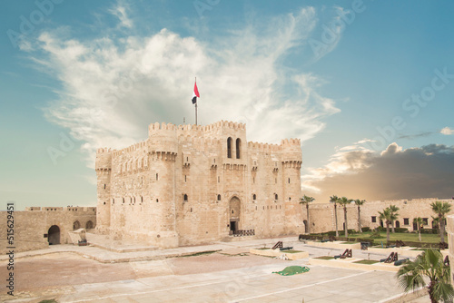 View of the Citadel of Qaitbay in Alexandria, Egypt photo
