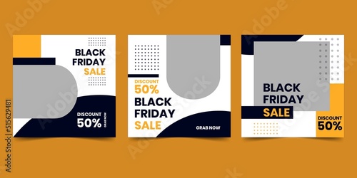 Black friday campaign social media post templates.