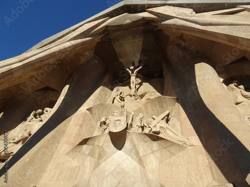 Canvas Print [Spain] The sculptures on the Passion facade of Sagrada Familia (Barcelona)