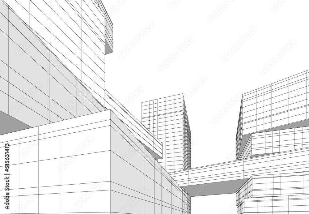 Modern architecture 3d rendering Modern architecture 3d rendering