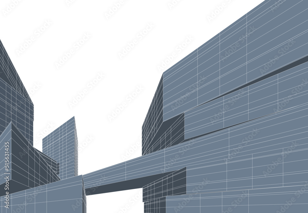 Obraz premium Modern architecture 3d rendering 