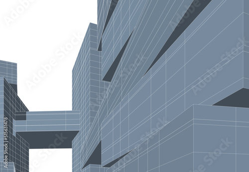 Modern architecture 3d rendering 