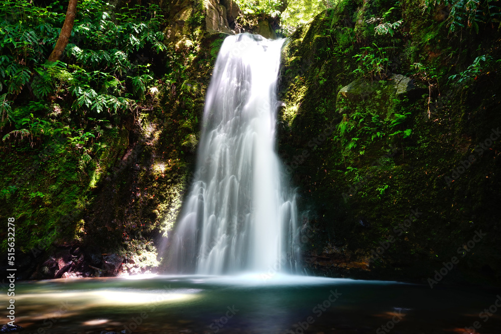 Obraz premium Salto do Prego waterfall, Faial da Terra, Sao Miguel, Azores islands, Portugal