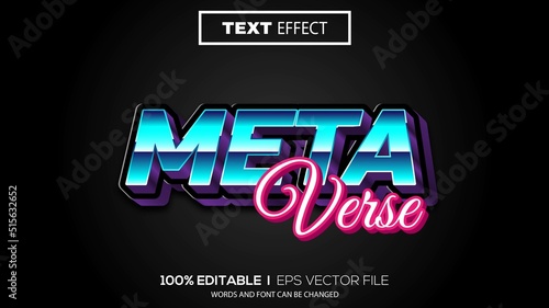 3D meta verse text effect - Editable text effect