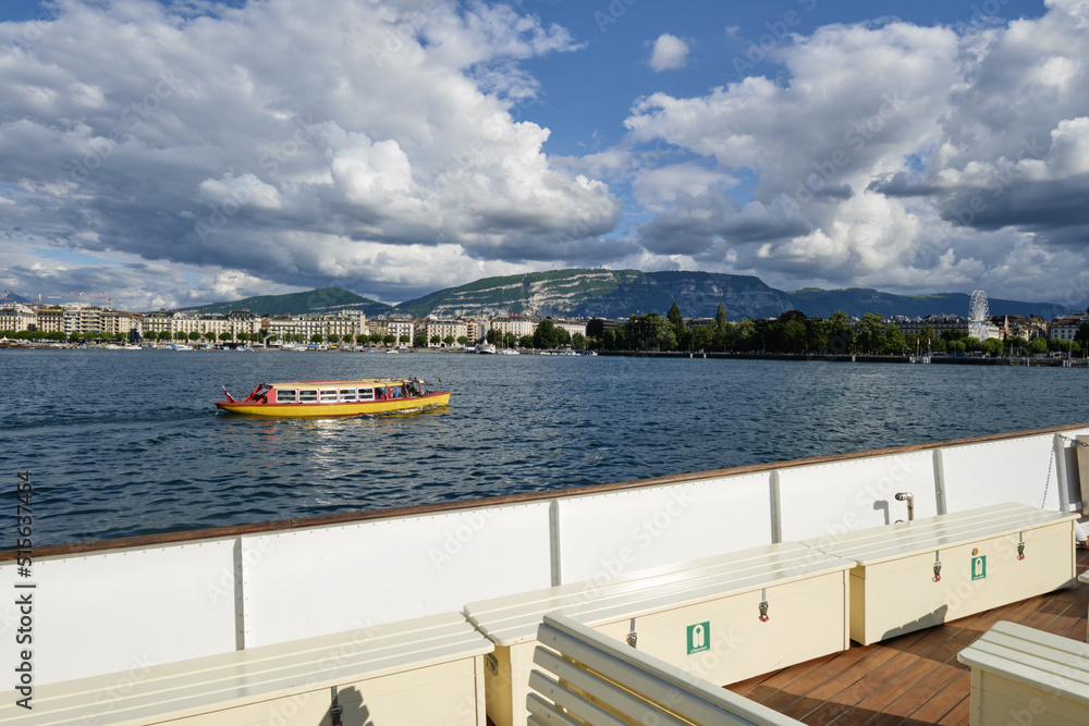 steamboat on Lake Geneva, Switzerland