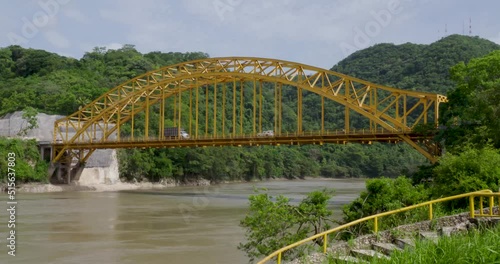 Bridge at the Usumacinta river in Chiapas, Mexico photo