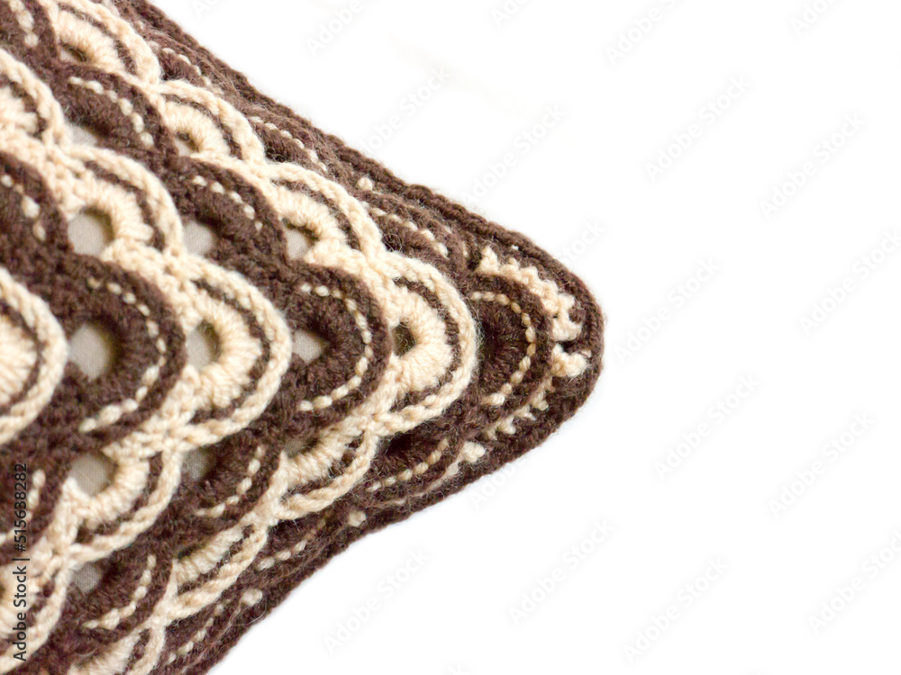 Obraz premium Knitted handmade pillow.