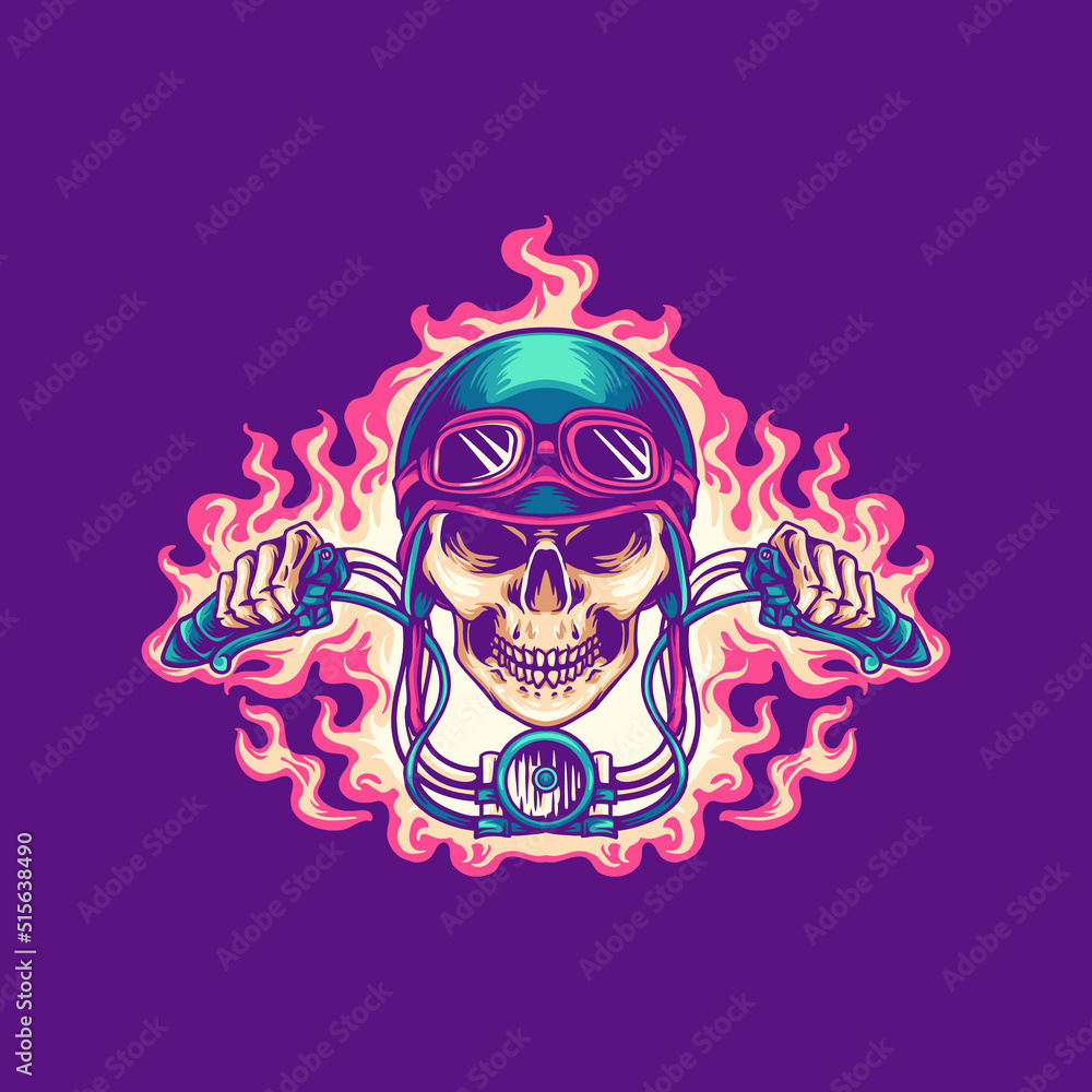 Skull Rider Illustration