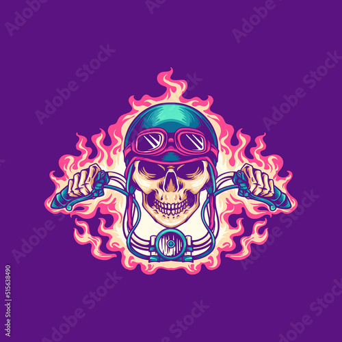 Skull Rider Illustration