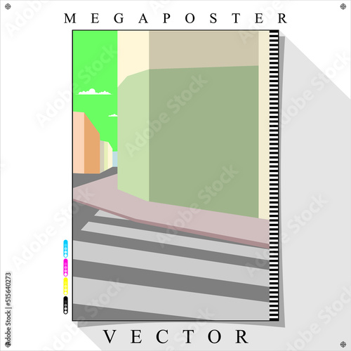 Desenho de Textura Colorida em Vetor para Poster 